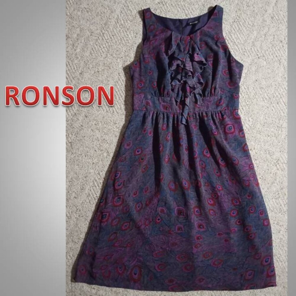 Ronson ruffled dress women's size medium